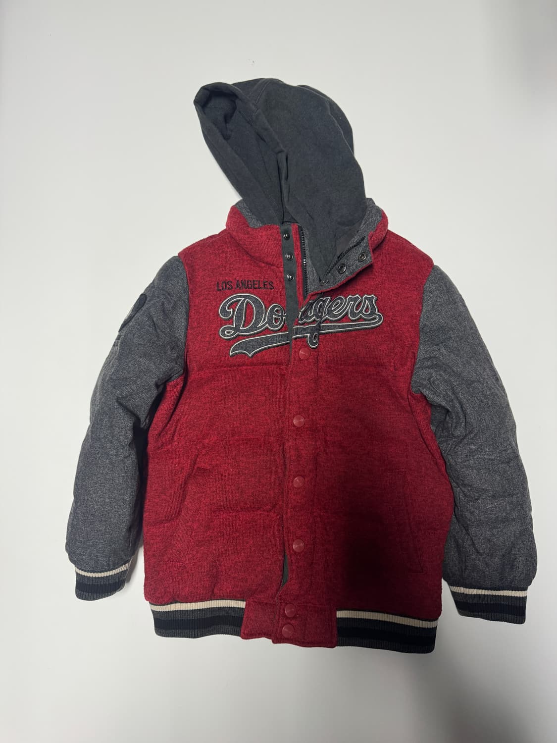 여성 MLB 키즈 다운 바시티 패딩 후드 나그랑 점퍼 145 상품이미지1