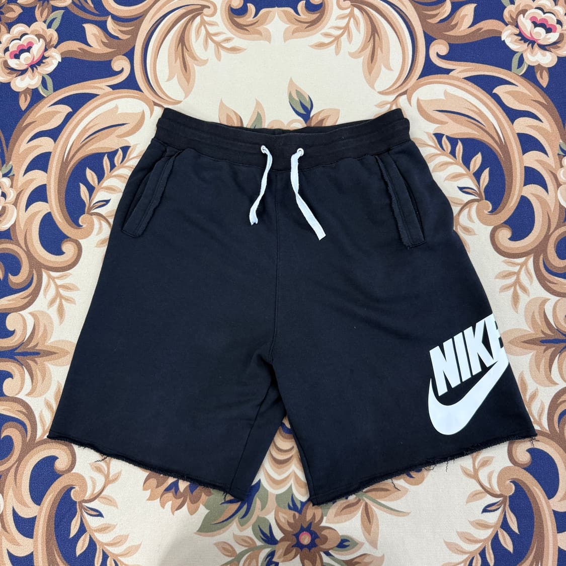 (L)나이키 NIKE 빅로고 코튼 반바지(블랙) 상품이미지1