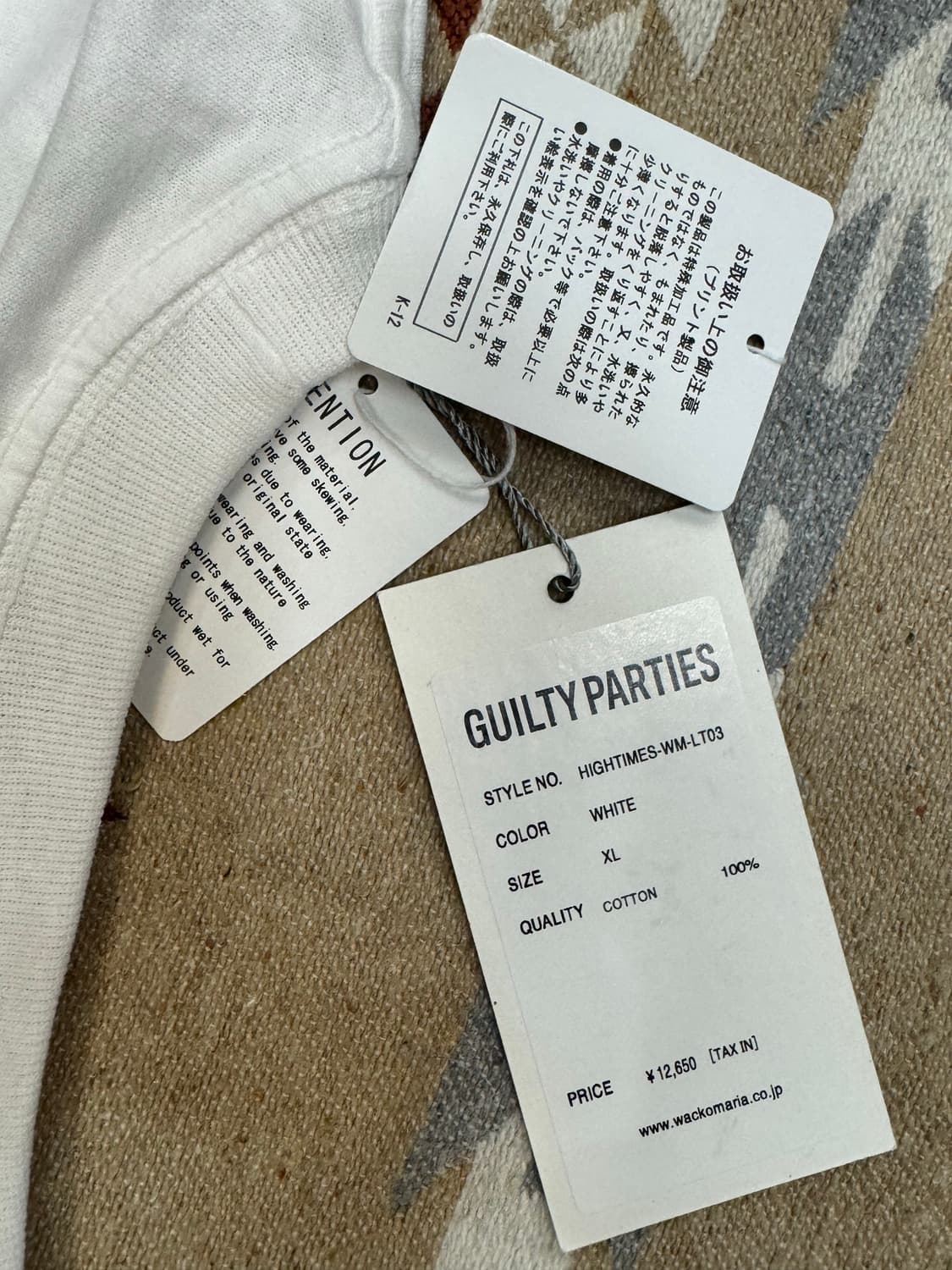 [XL] 와코마리아 x 하이타임즈 헤비웨잇 롱슬리브 화이트 상품이미지7