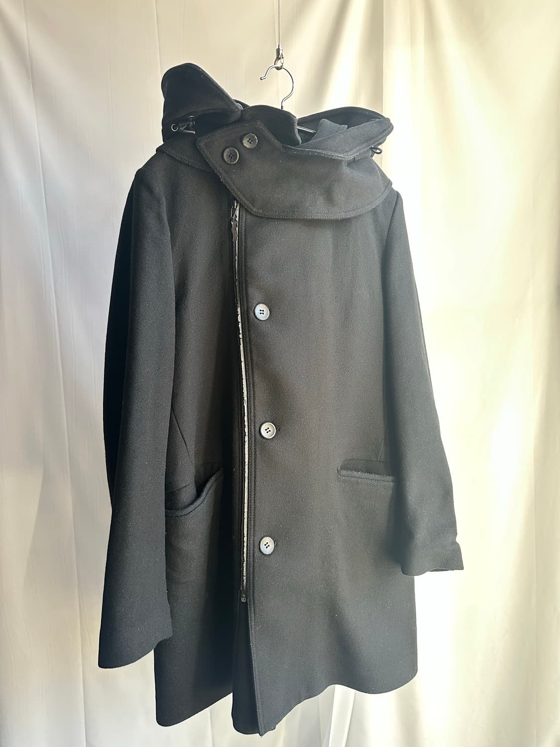 솔리드옴므 후드 사선코트 상품이미지1