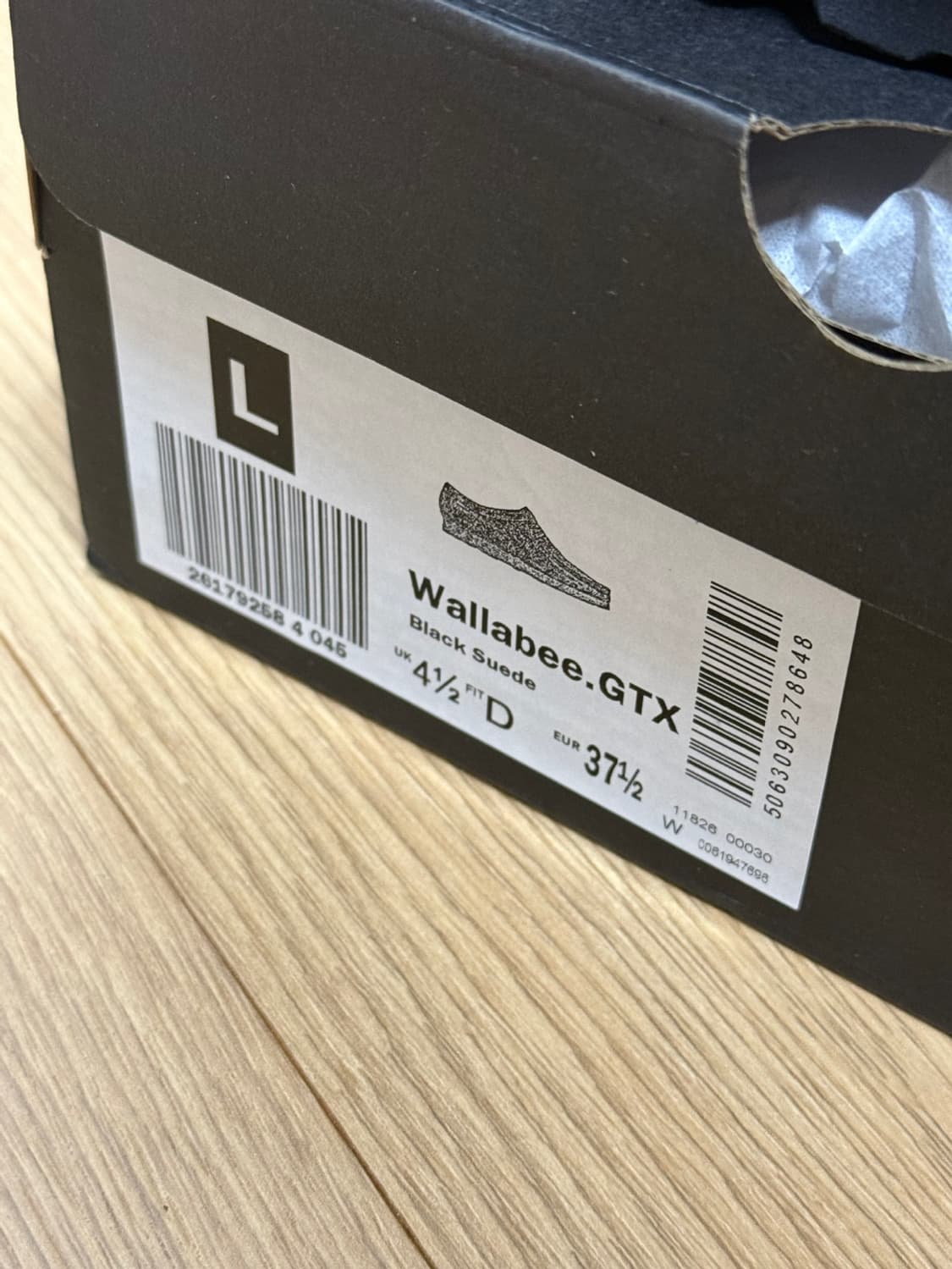 (새상품) 클락스 왈라비 고어텍스 uk4.5 블랙 상품이미지3