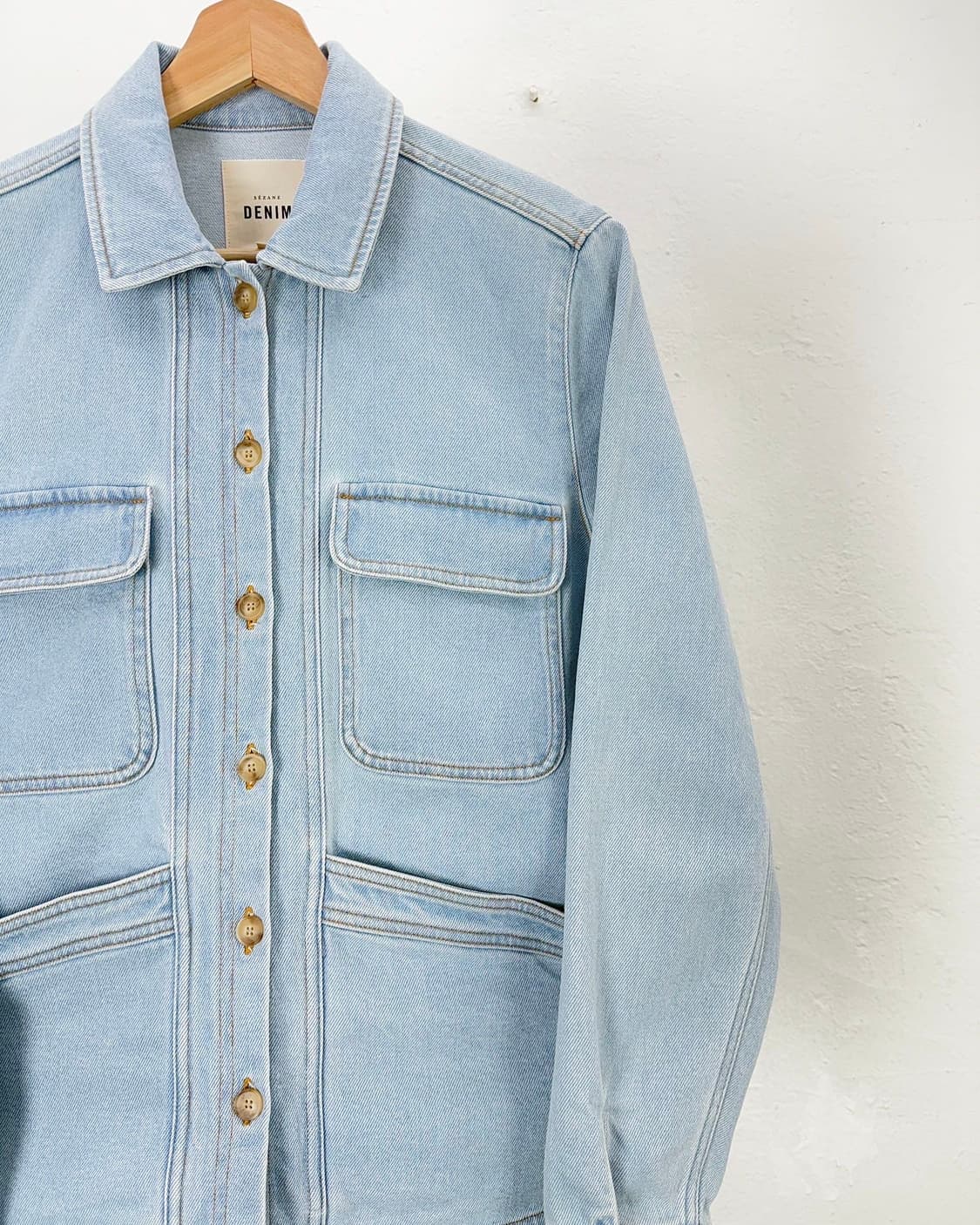 세잔 라이트 블루 텐셀 워크 데님 자켓 상품이미지3