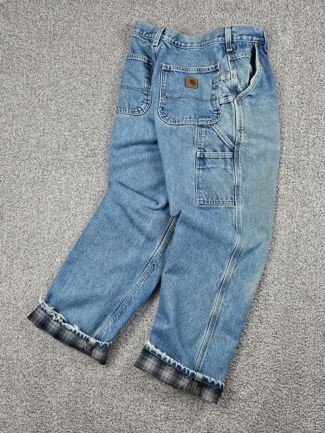 칼하트 헤비 플란넬 체크 데님 워크 팬츠 ( 31" ) / 10047 상품이미지3