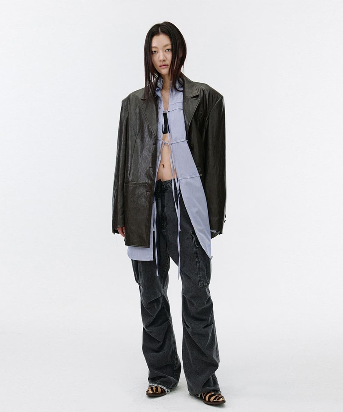 에스이오 S/E/O POCKET DENIM PANTS CHARCOAL 상품이미지2