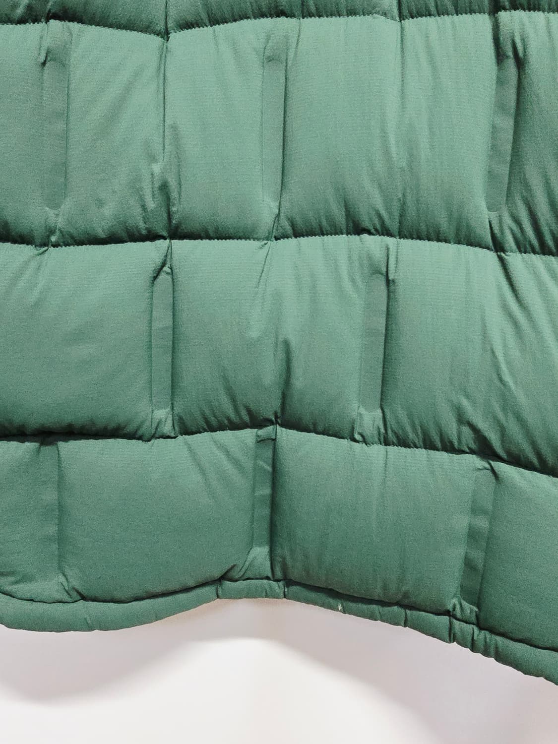 블랙야크 체크 배색 후드 구스 패딩 그린 상품이미지6