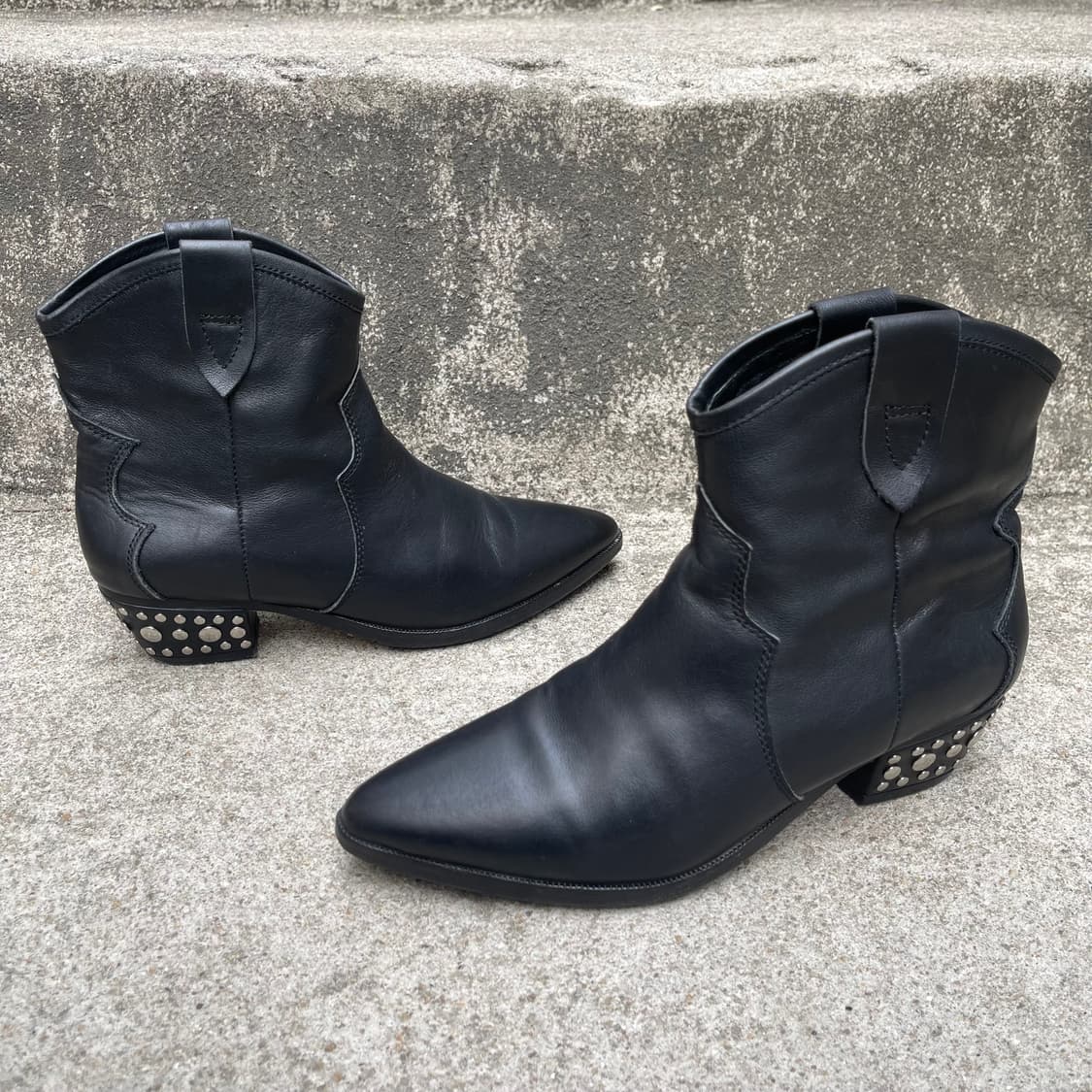 [37] Isabel Marant 블랙 레더 부츠 상품이미지1