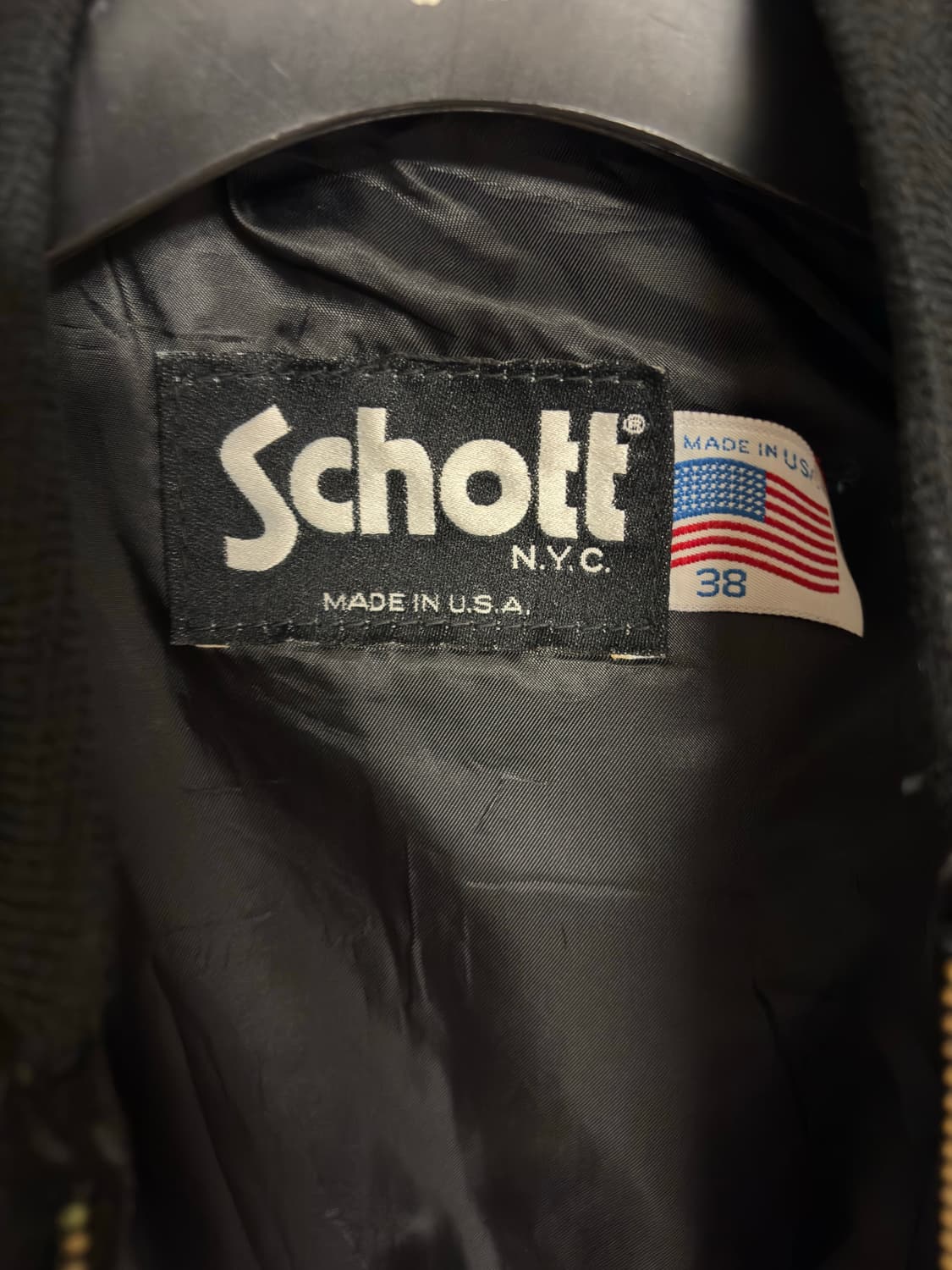 Schott 쇼트 블랙 스웨이드 자켓 상품이미지3