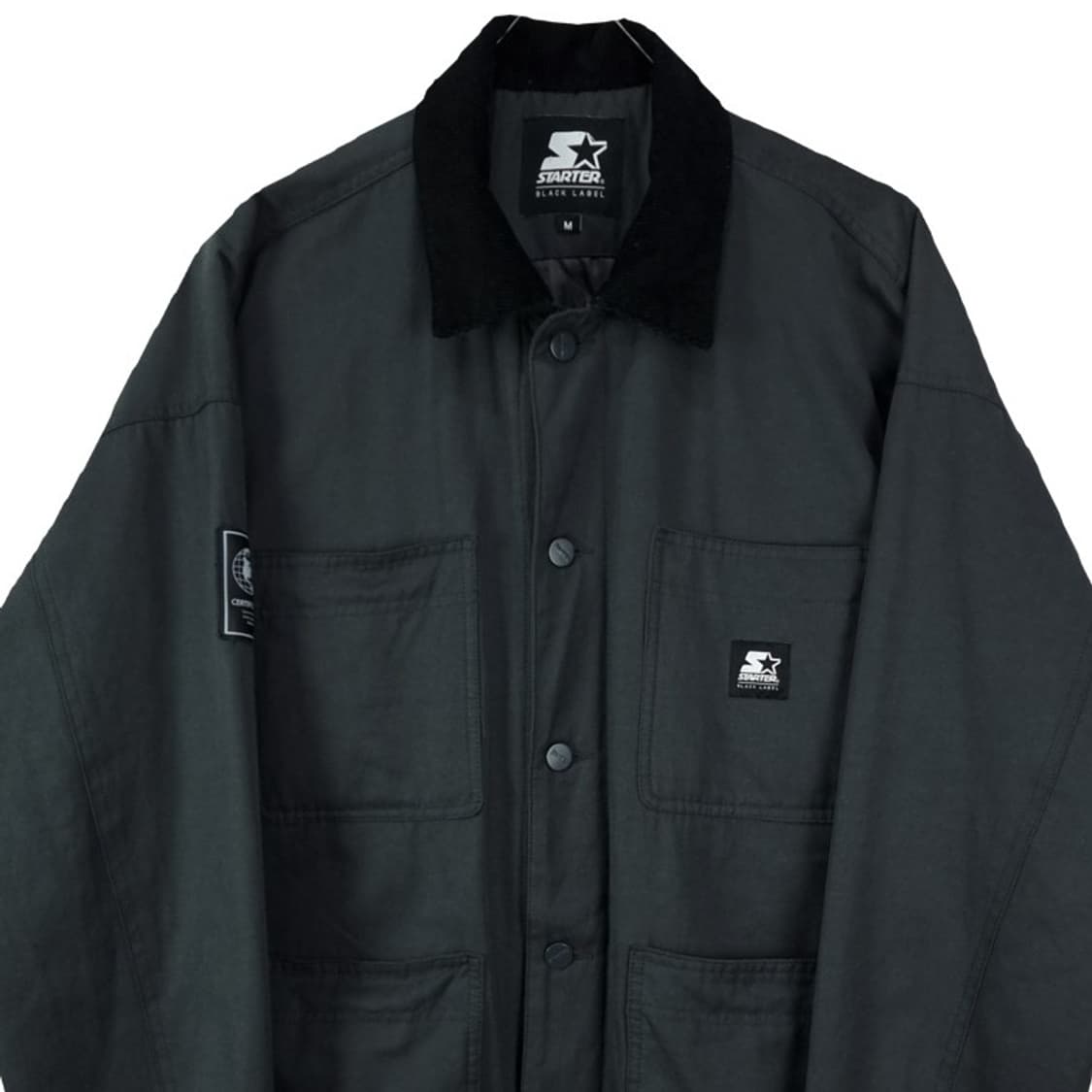 [스타터] 로고 패치 오버사이즈 워크 자켓 챠콜 M19008 상품이미지4