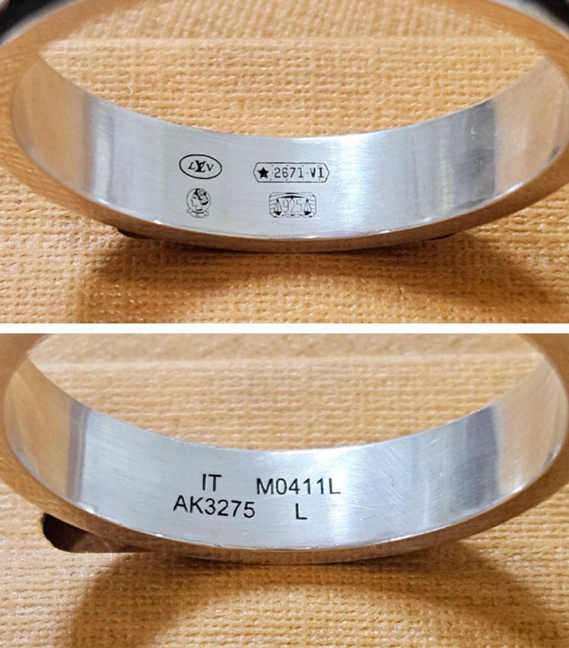 루이비통 925실버 LV 밤부 반지 L(국내 약22호) [정품/풀세트] 상품이미지2