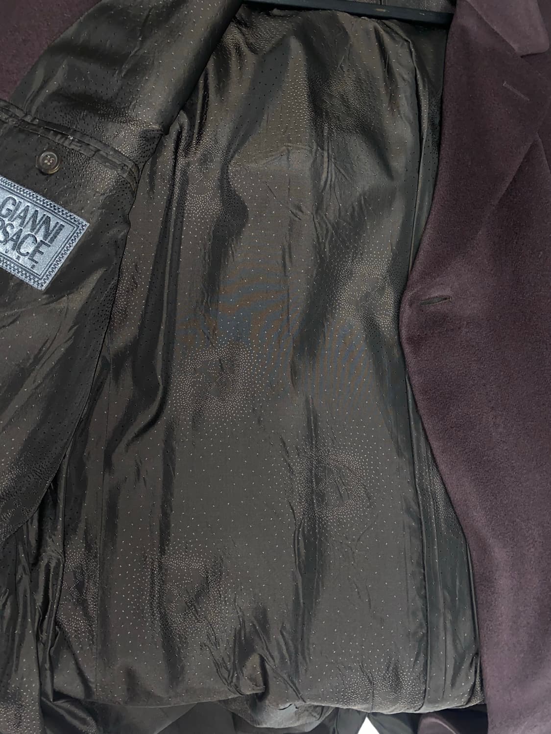 105-110이태리 베르사체 라나울100체스터필드코트 상품이미지4