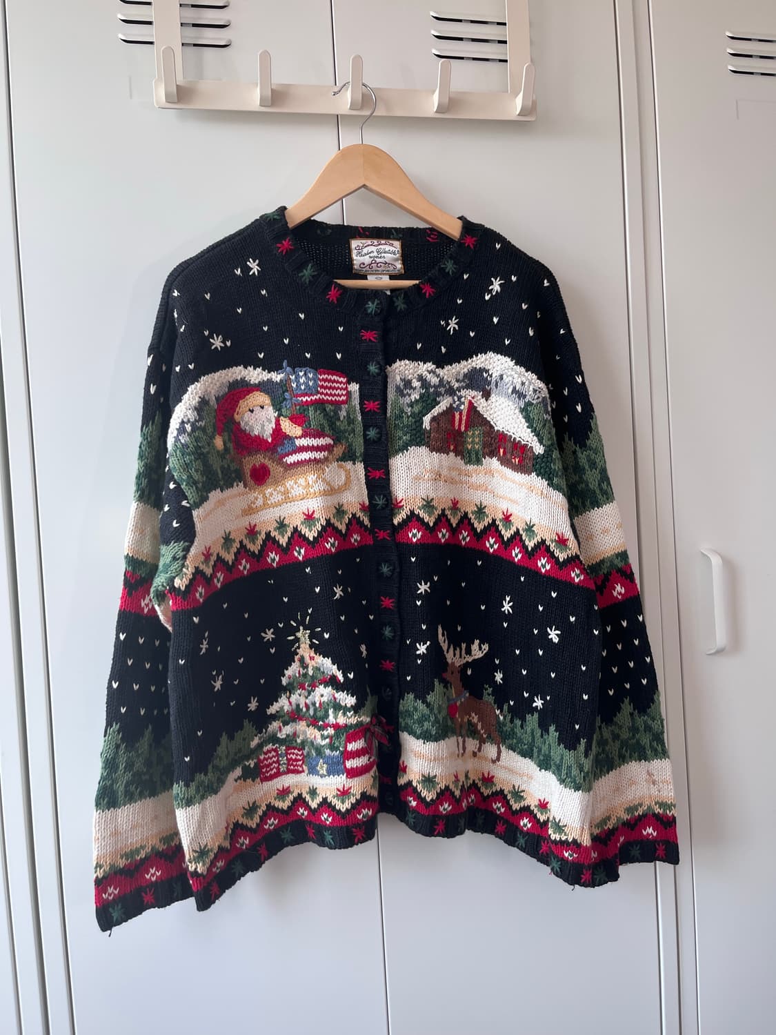 Heirloom collection 크리스마스 풍경 니트 가디건  상품이미지3