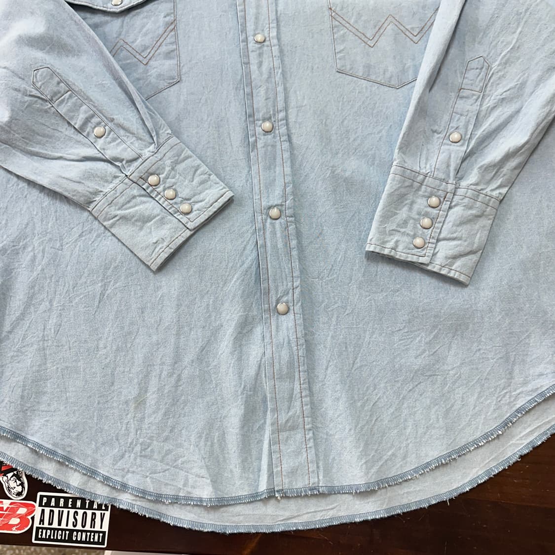 랭글러 샴브레이 웨스턴 셔츠 XL 상품이미지4