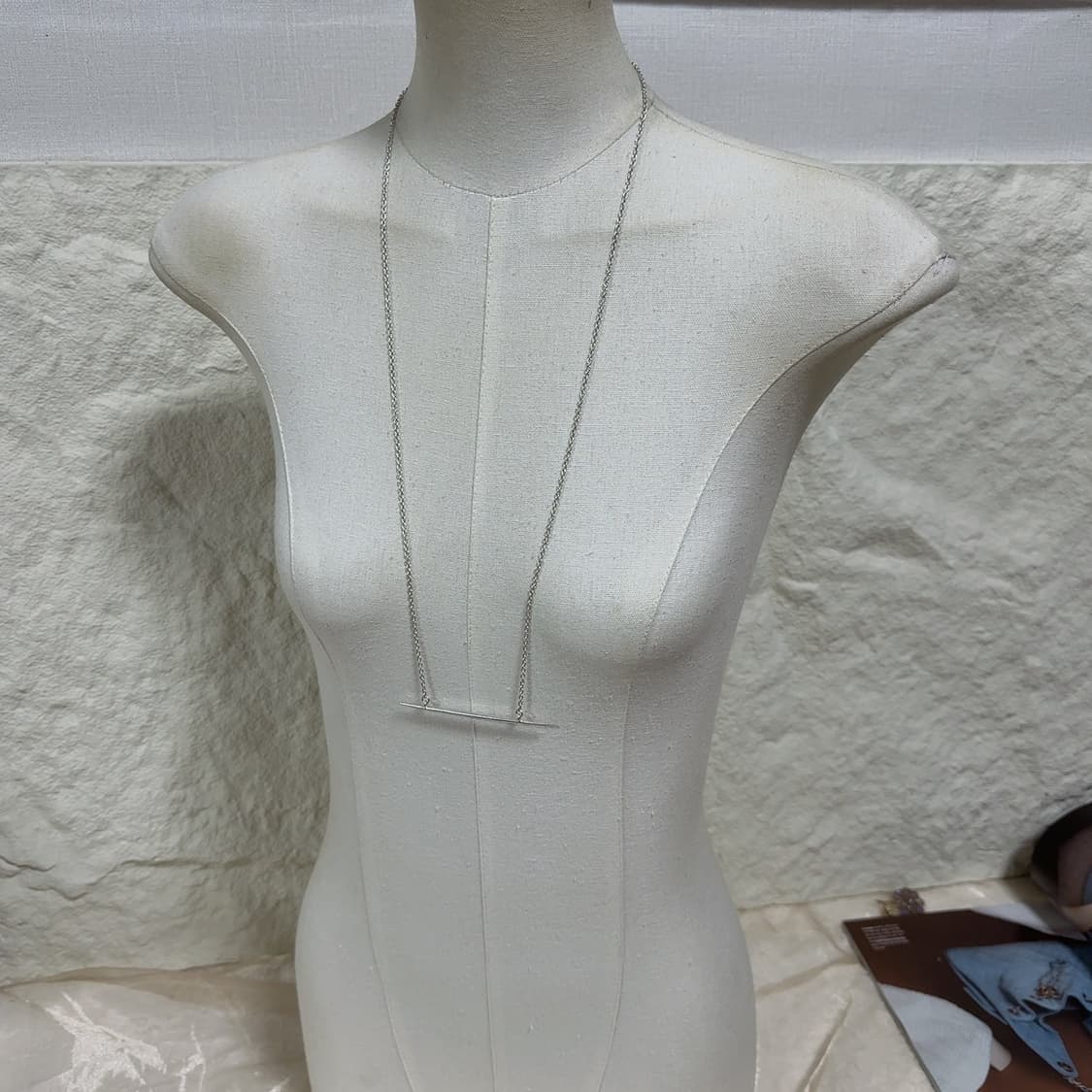 빈티지 마테 실퍼톤 이쑤시개 목걸이 상품이미지1