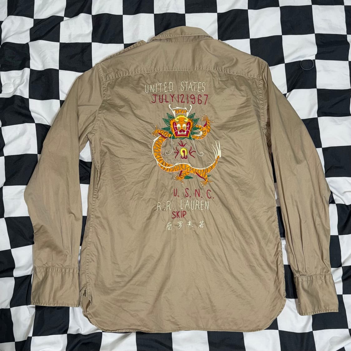 폴로 랄프로렌 미군 드래곤 자수 워크셔츠 상품이미지1