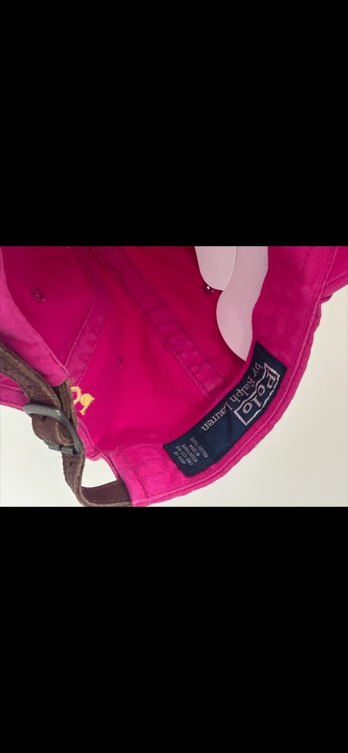 빈티지 폴로 볼캡 핫핑크 상품이미지3