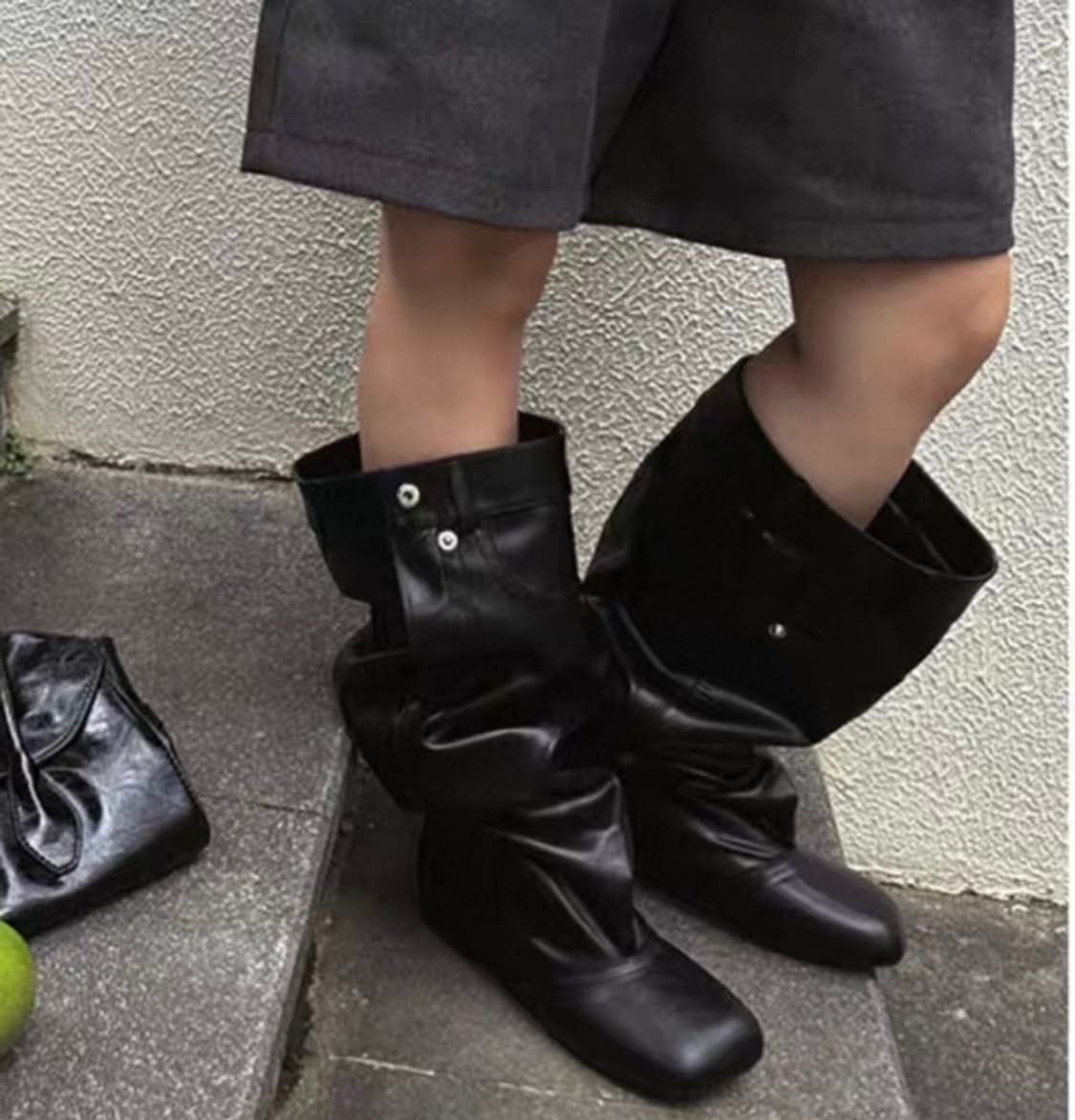 와이드 롱 부츠 블랙 38 240 상품이미지1