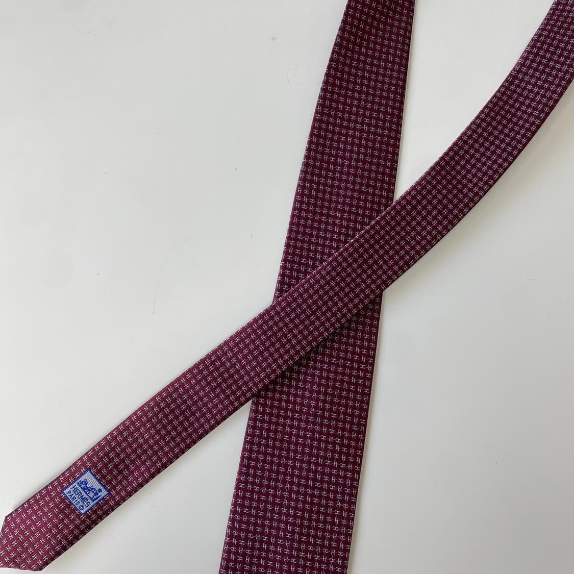 에르메스 모노그램 넥타이 정품 명품(HERMES)8.3cm 상품이미지4