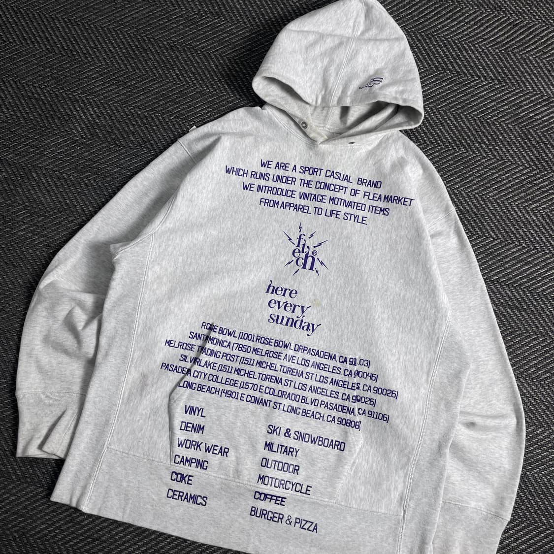 Fetch 선데이 프린팅 피그먼트 후드 티셔츠y 3819 상품이미지1