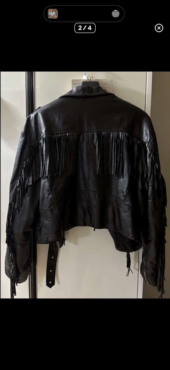 Fringe Cropped lether jacket 상품이미지6