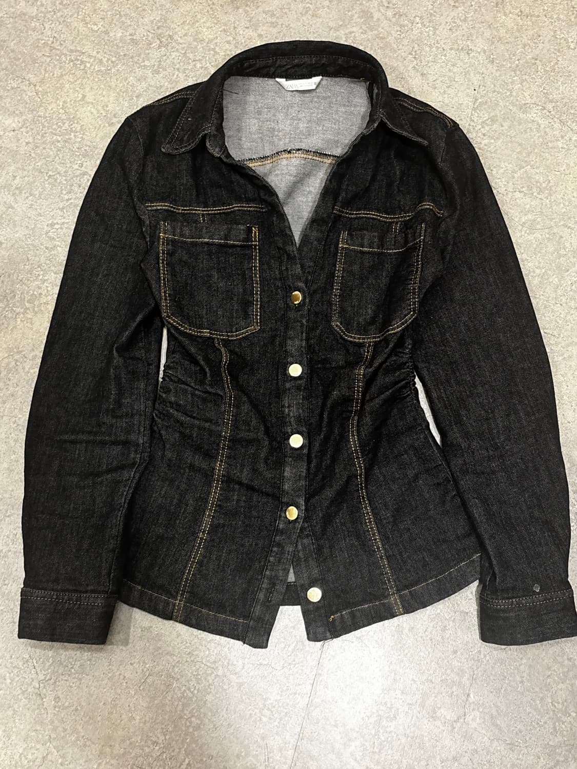 Zara 데님 셔츠 몸매보정 상품이미지1