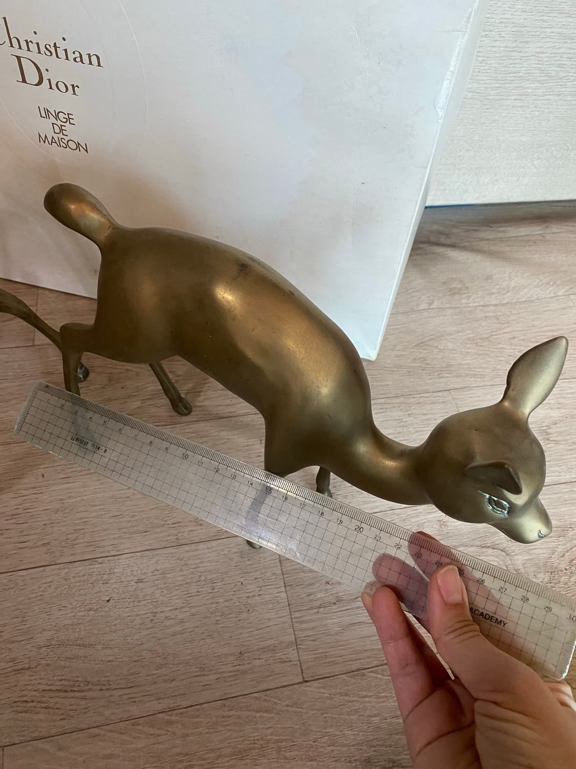 황동 브론즈 사슴 부부 장식품 골동품 상품이미지6