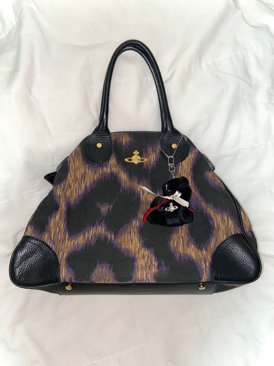 비비안웨스트우드 레오파드 빅 토트 숄더백 상품이미지3