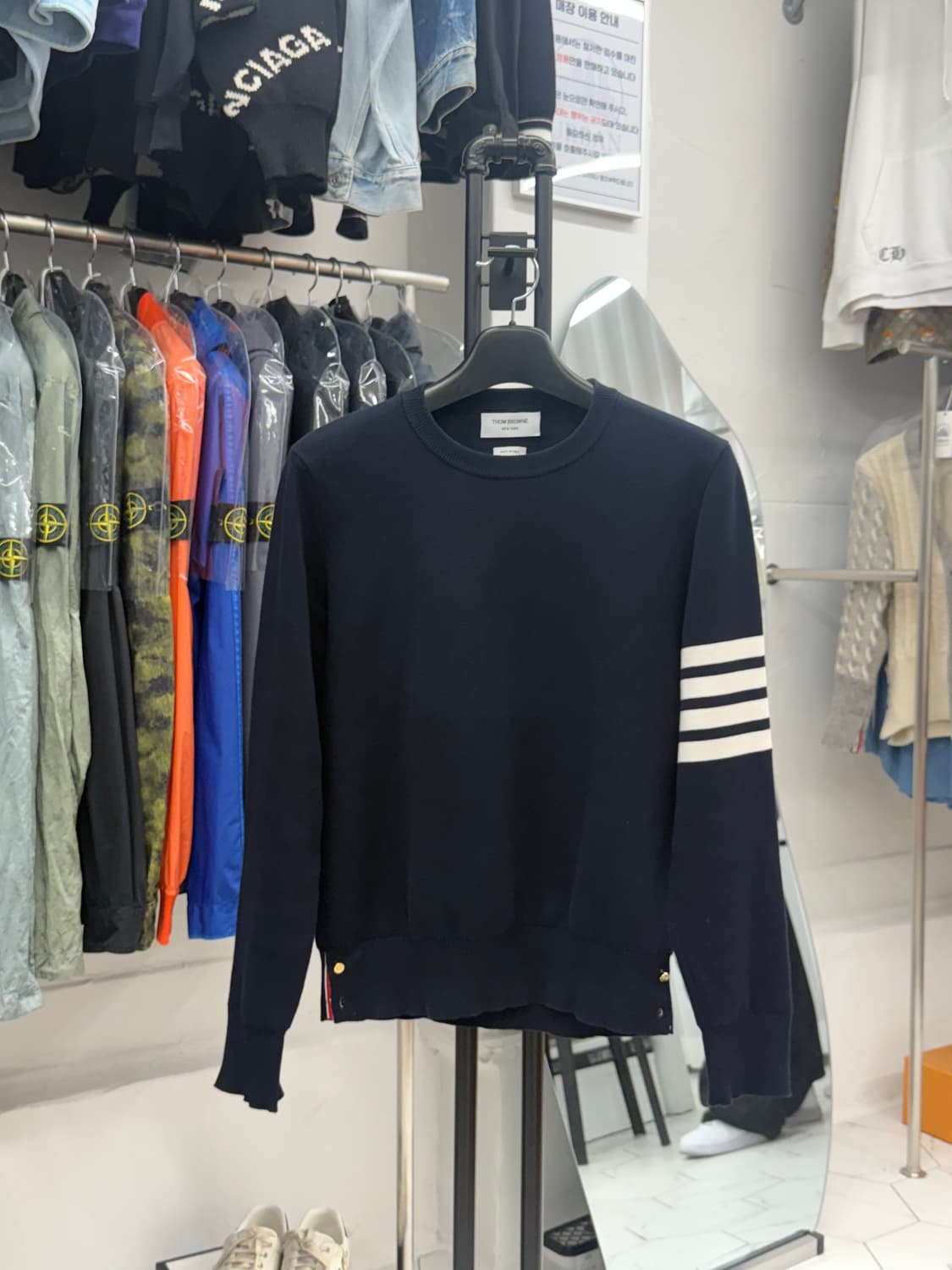 [2] 톰브라운 사선완장 밀라노스티치 니트 상품이미지1