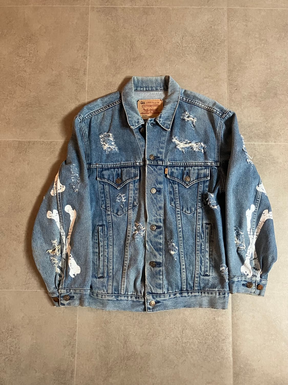 리바이스 데님 트러커 자켓 본 커스텀 상품이미지1