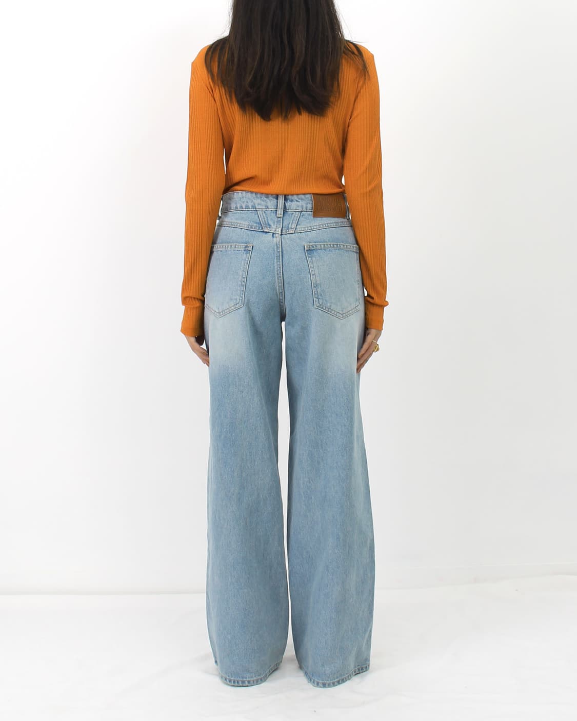 앤아더스토리즈 오렌지 골지 반집업 니트 상품이미지8