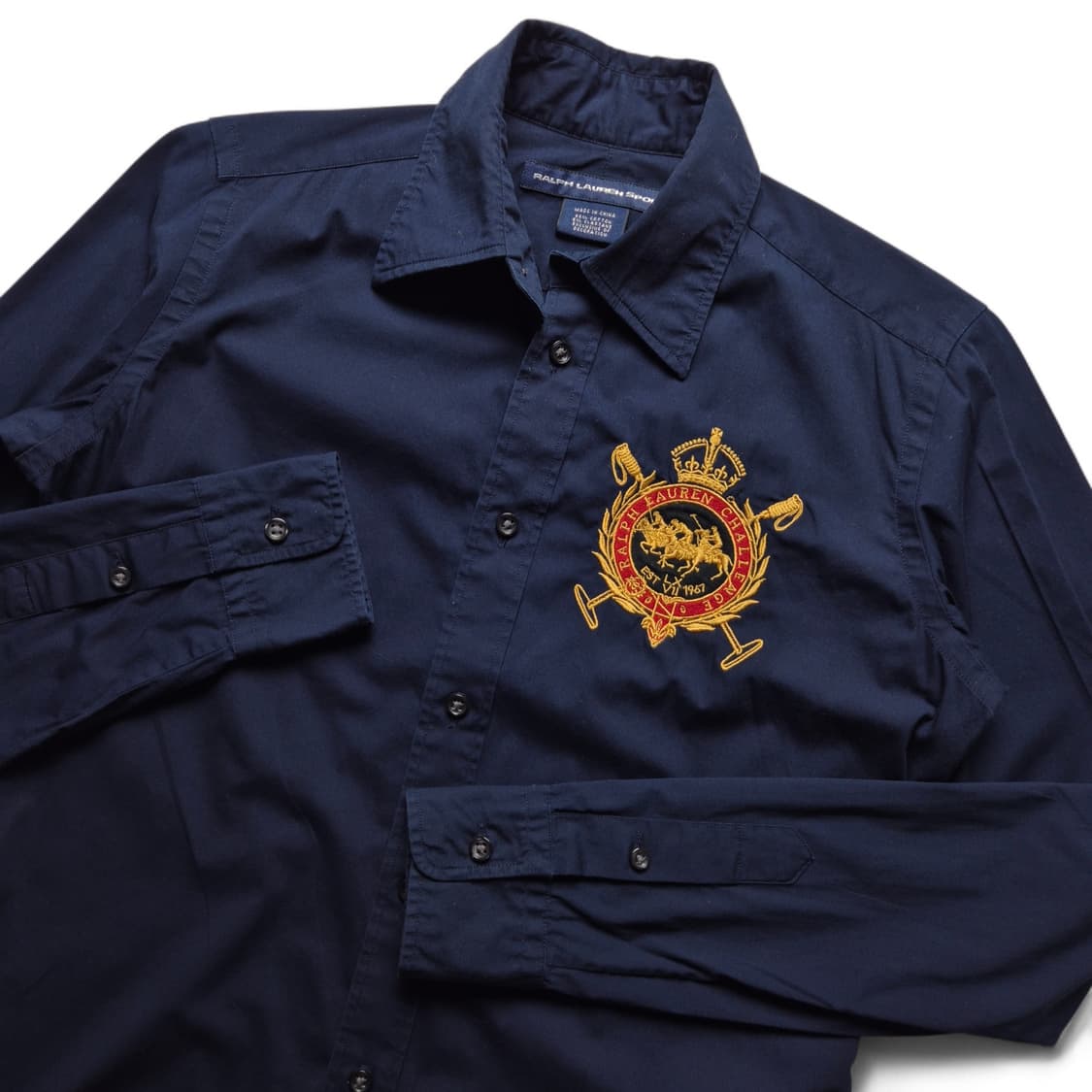 [S] 폴로 랄프로렌 크레스트 로고 포플린 셔츠 네이비 상품이미지5