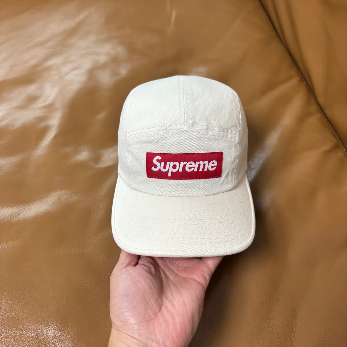 Supreme 슈프림 22ss 워시드 치노 스톤 캠프캡 모자 Stone 상품이미지3