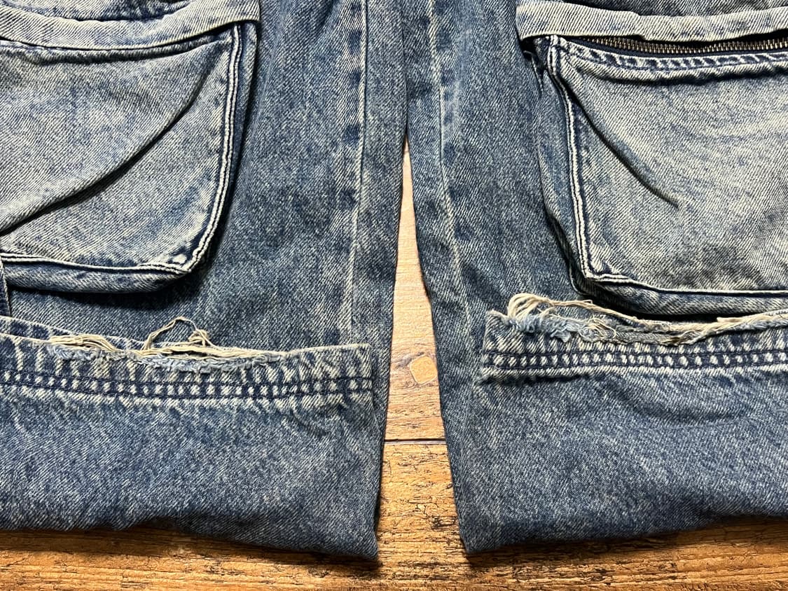 글랙 GP077 파우치 멀티 카고 데님 팬츠 (INDIGO) S 상품이미지2