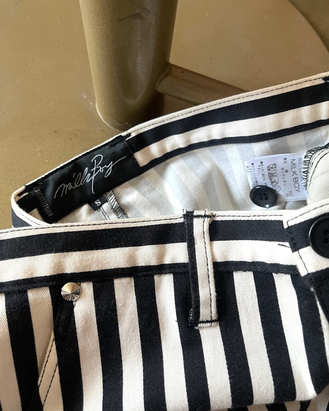 90s MILKBOY Stripe Studed Cotton Pants 상품이미지8