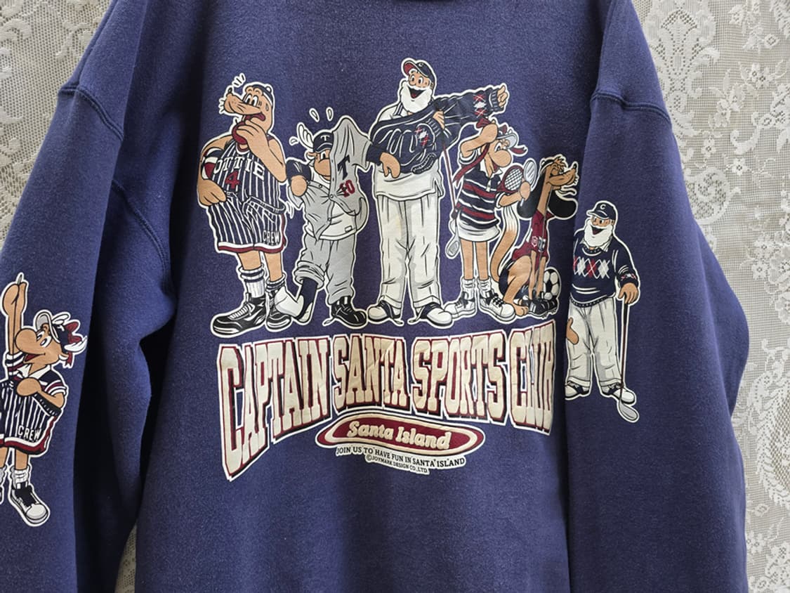 80-90s 캡틴산타 맨투맨 (made in japan) 상품이미지3