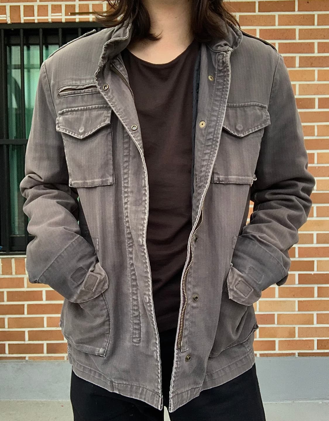 (실측 L) 타케오키쿠치 HBT 필드자켓 상품이미지1