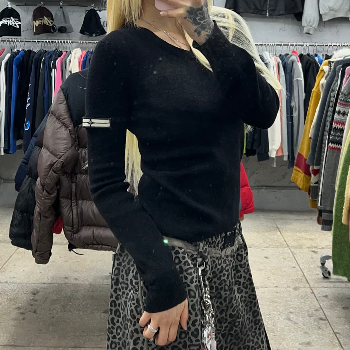 스톤아일랜드 데님스 아카이브 패치 울 니트 상품이미지7