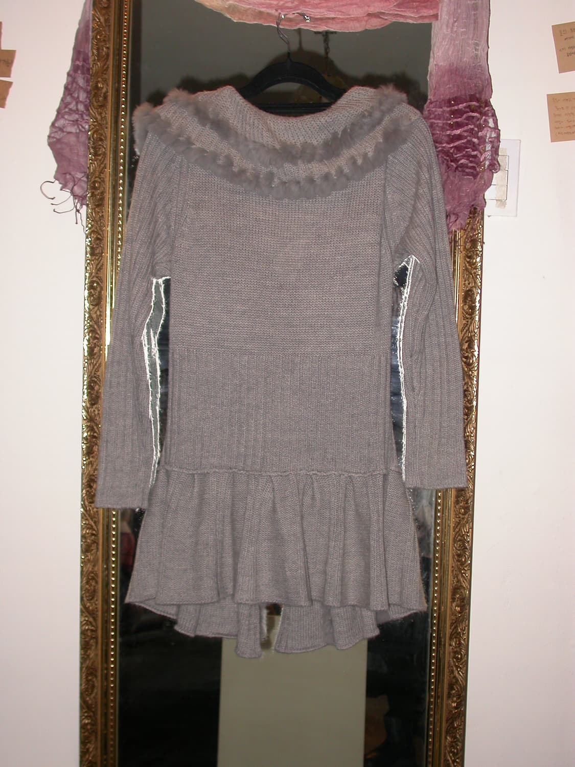 Vintage Gray frill knit cardigan 상품이미지2