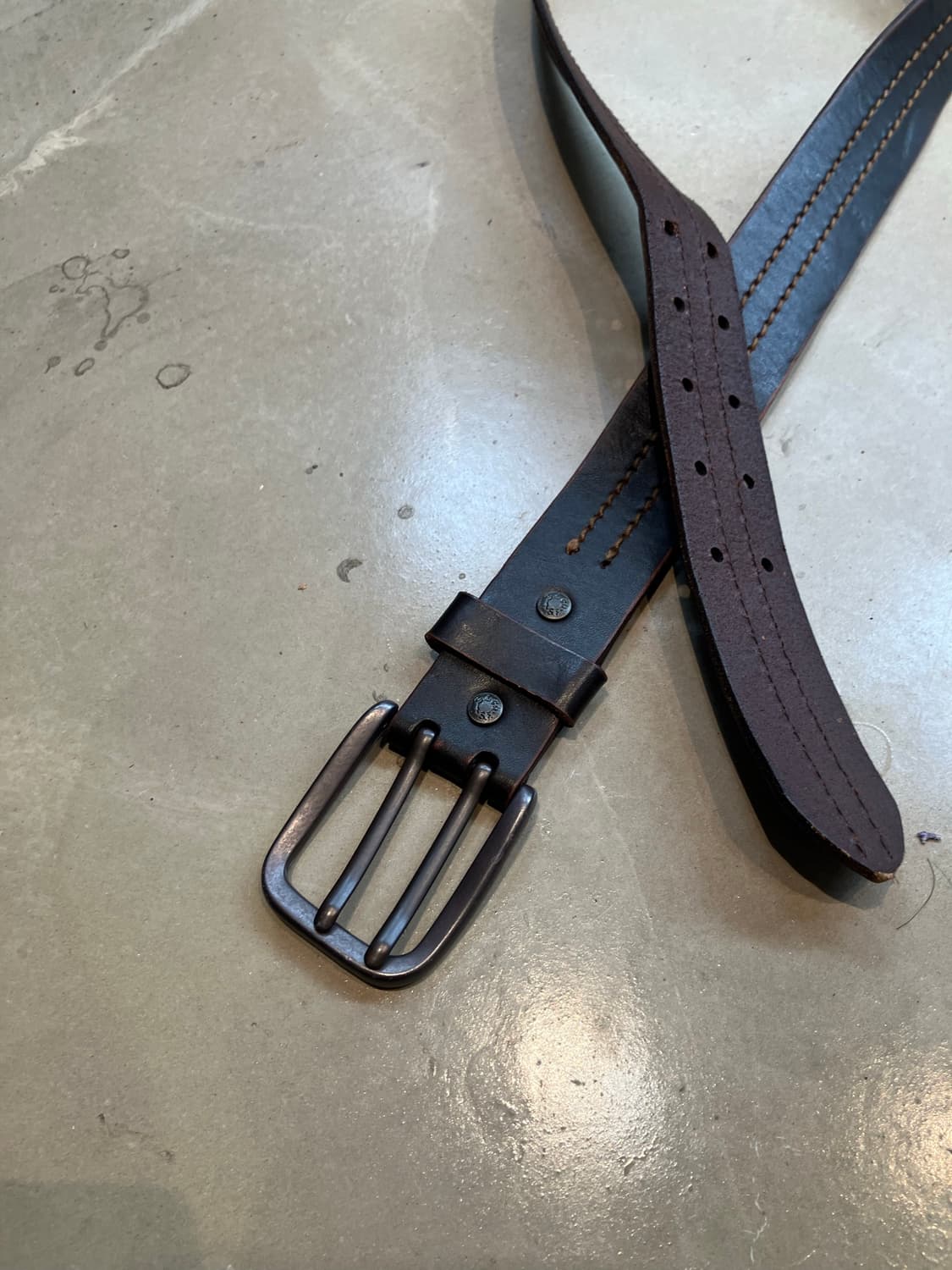 Levi‘s 더블 핀 레더 벨트 상품이미지6
