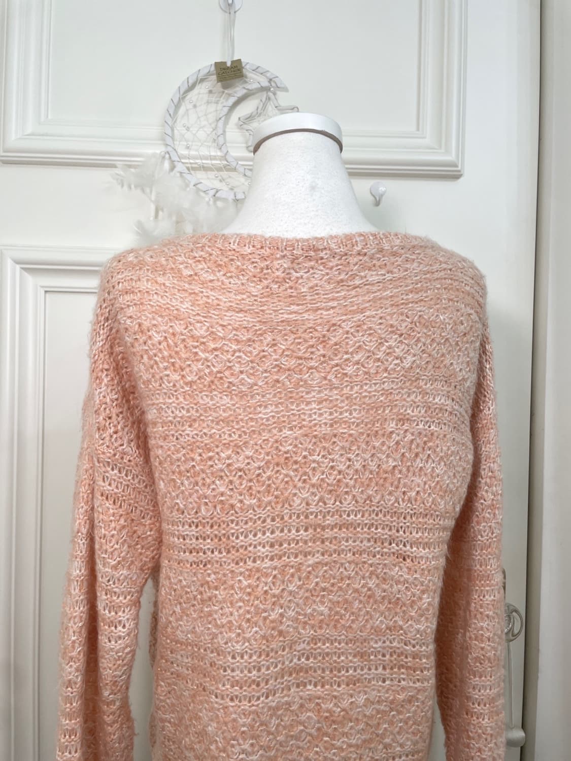 coral ivory melange glitter loose sweate 상품이미지4