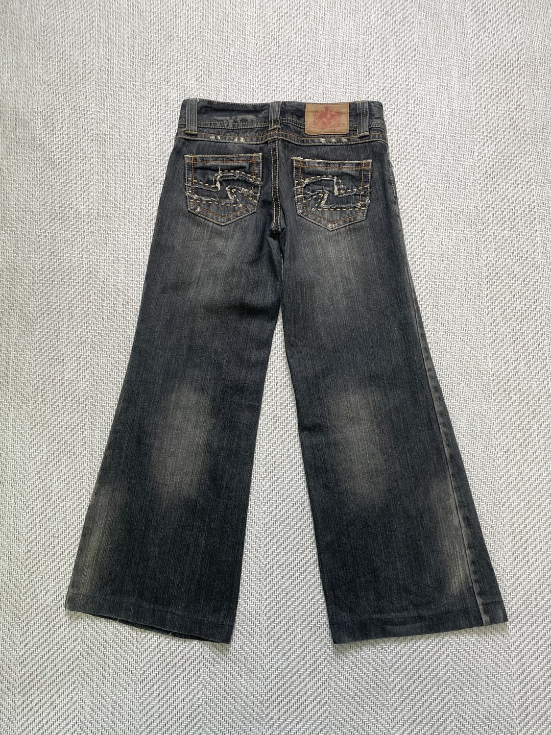 빈티지 로우라이즈 스티치 포켓 디테일 와이드 데님 팬츠 J04087 상품이미지2