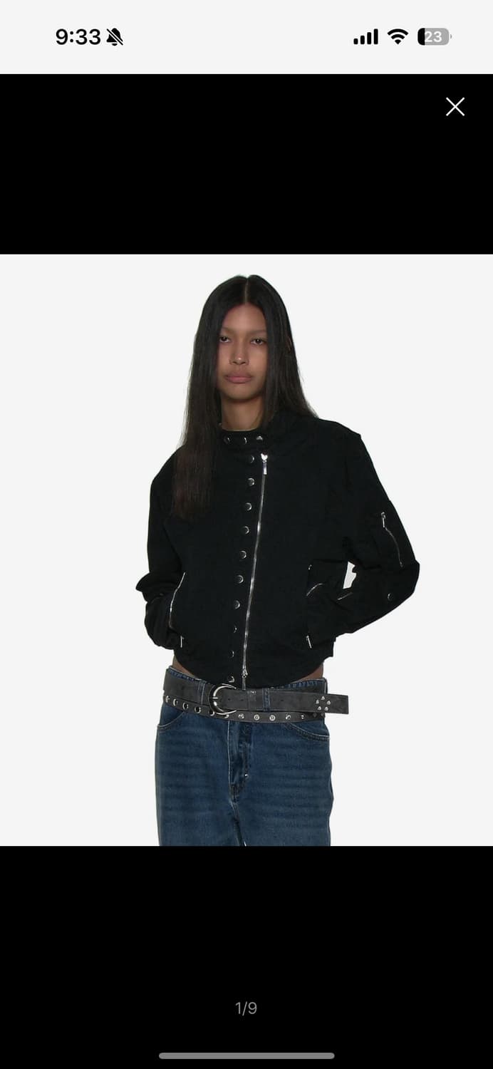 파르티멘토 우먼 라이트 코튼 바이커 자켓 블랙 M 상품이미지1