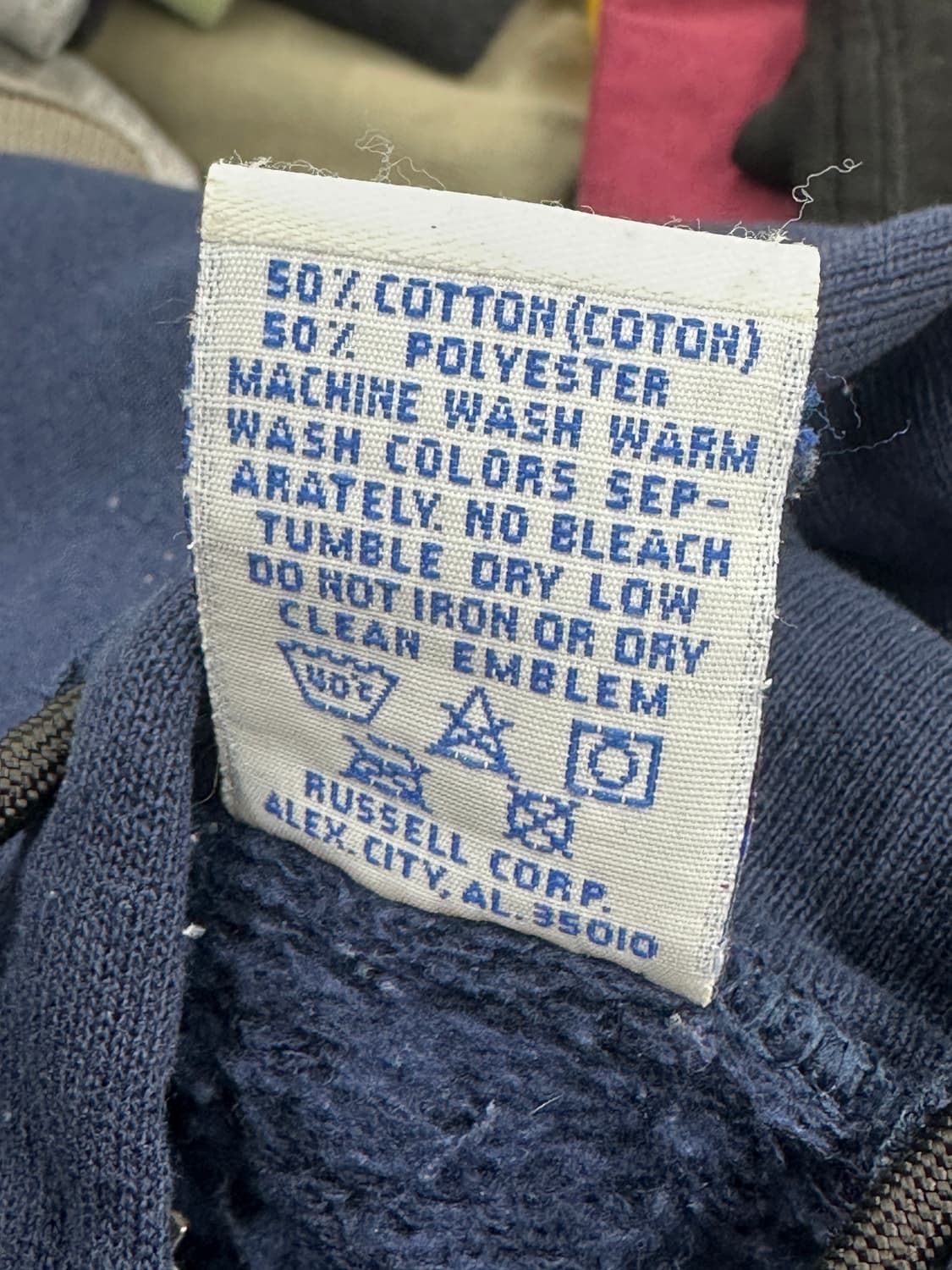 90s 러셀 네이비 후드집업 XL 상품이미지5