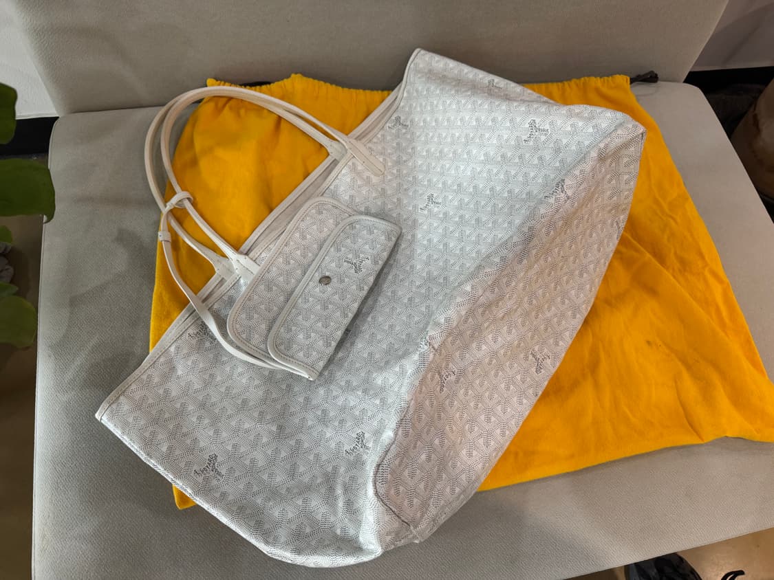 고야드 생루이 화이트 쇼퍼백 GM 상품이미지4