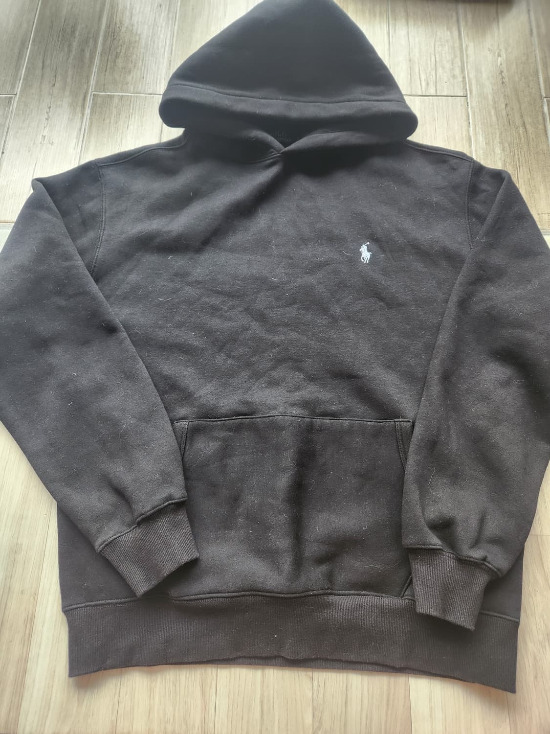 폴로 랄프로렌 기모 후드티 블랙 L 상품이미지1