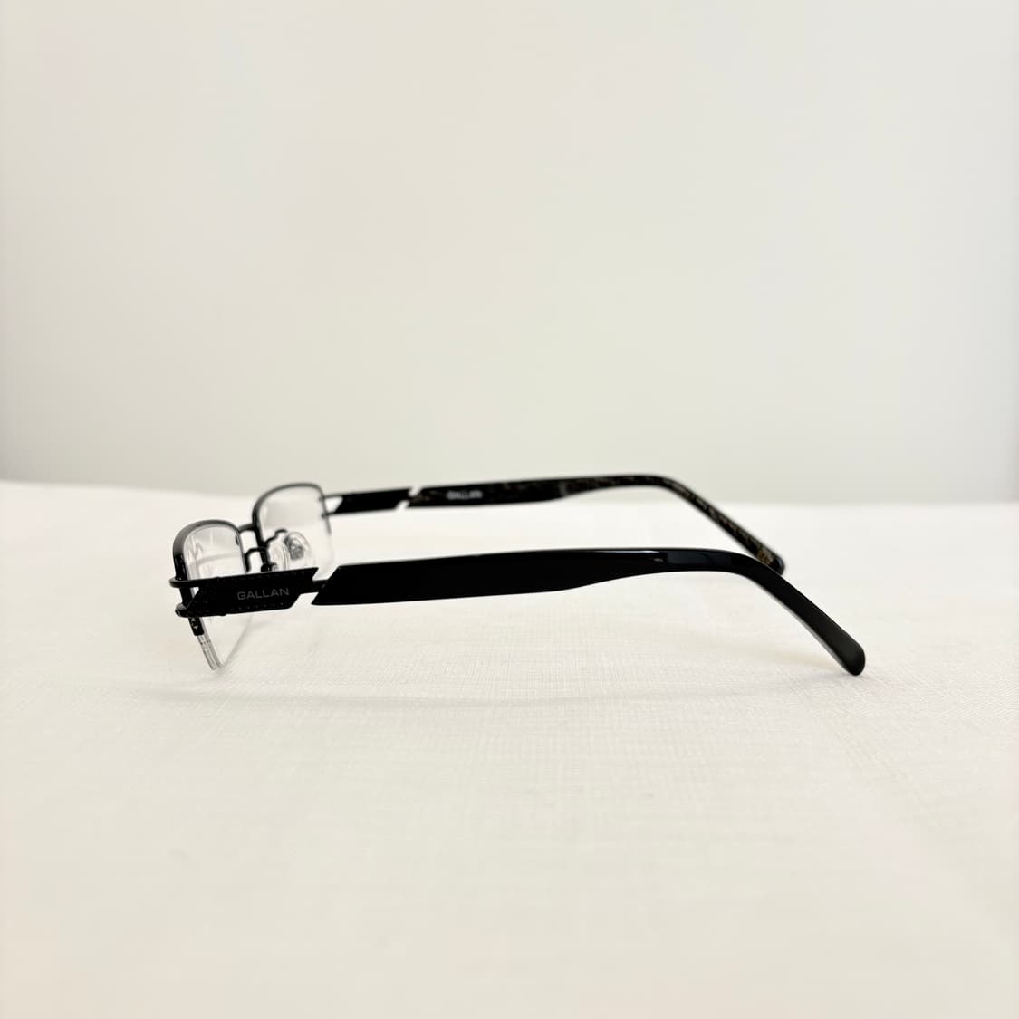 GALLAN 블랙 반무테 빈티지안경 상품이미지4