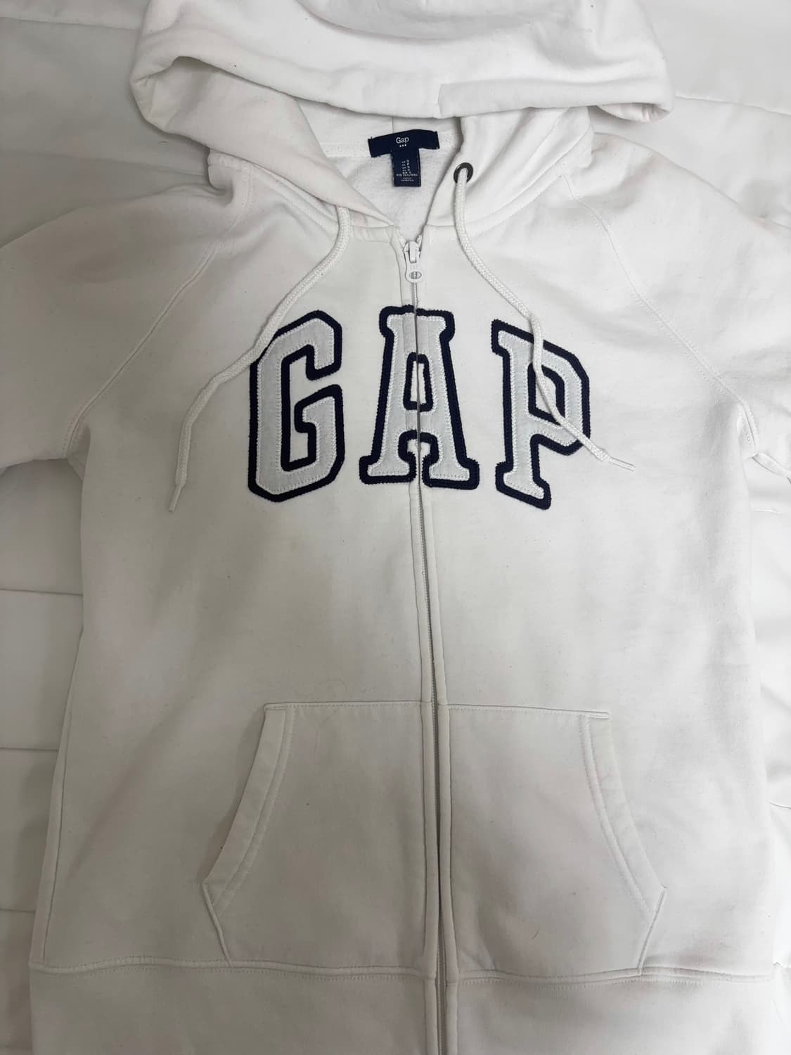 빈티지 갭 후드집업 화이트 상품이미지1