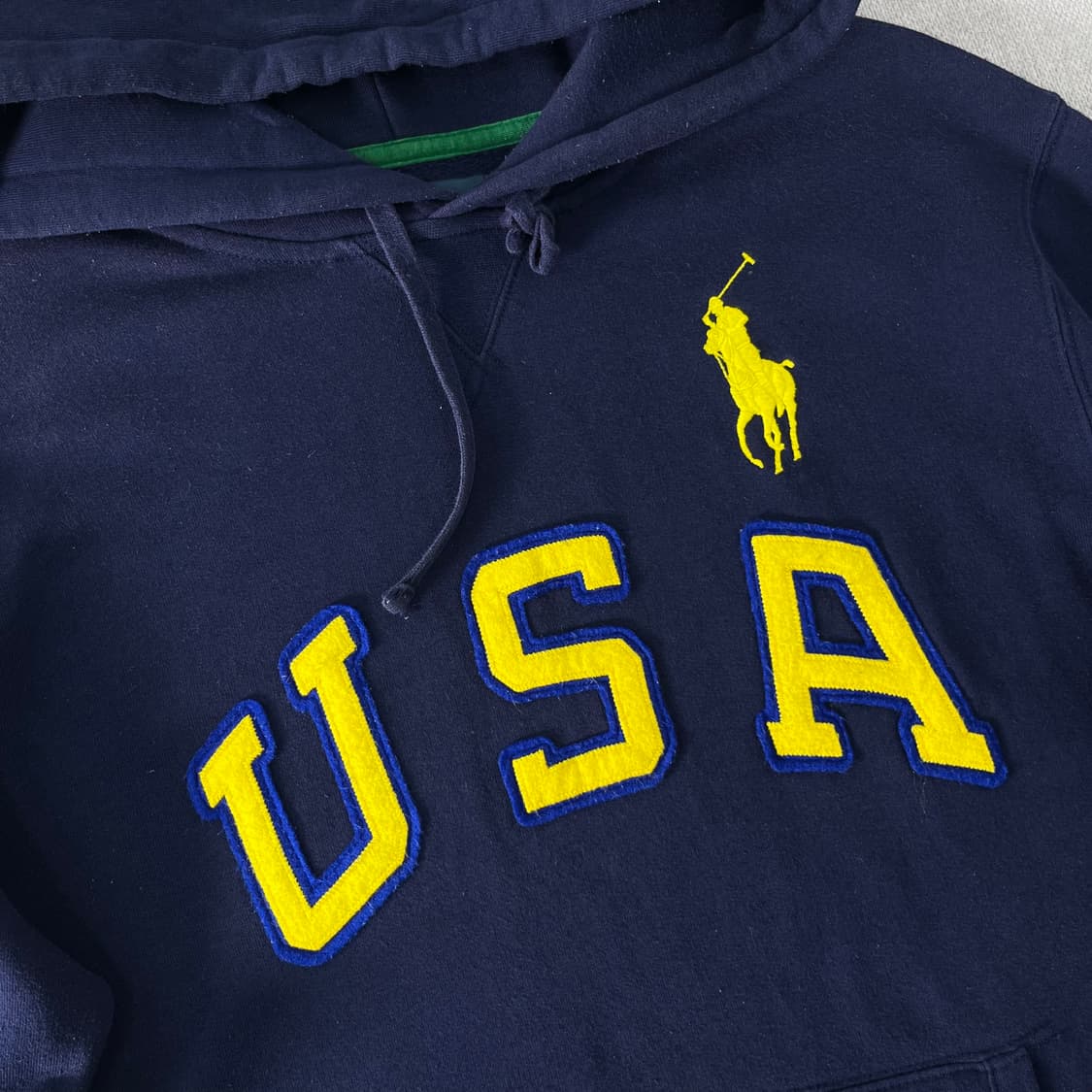 100 폴로랄프로렌 빅포니 usa 자수로고 네이비 후드티 상품이미지2