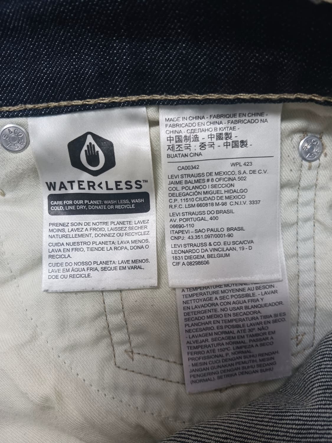 [32] 리바이스 511 진청 생지 슬림진 청바지 상품이미지10