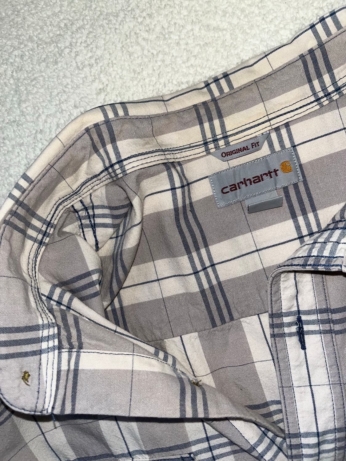 칼하트 체크 반팔셔츠 XL 상품이미지3