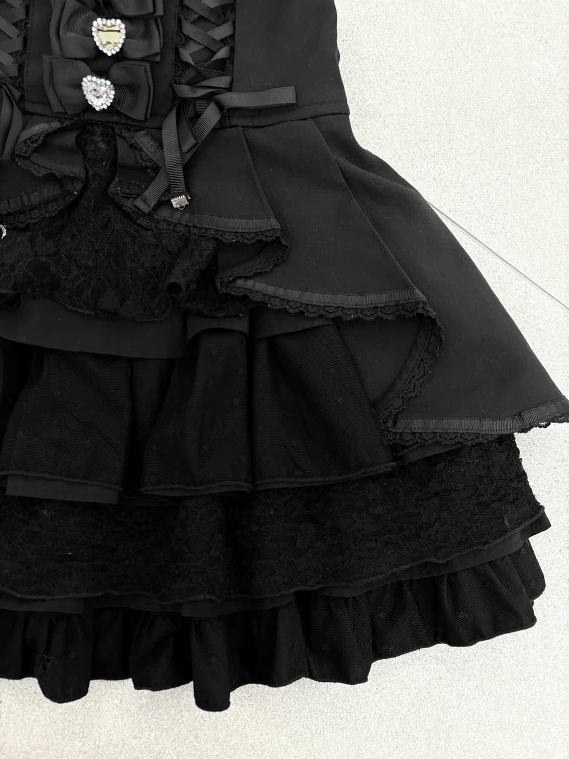 리즈리사 빅리본 레이스 스커트 상품이미지3